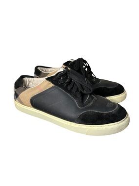 Burberry Cloth Low trainers sneakers Tan Check Logo-Print - size 45 (US 11.5)